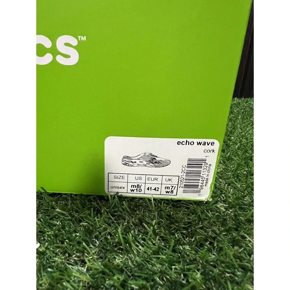 Crocs Clogs Echo Wave Unisex Mens 8 Womens 10 Slip On Shoes Cork Literide New